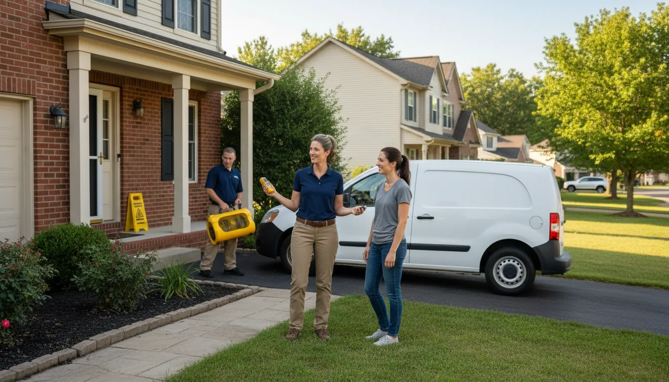 Residential water damage restoration in Berlin, OH